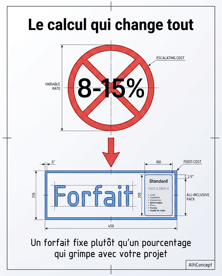 Combien coûte un dossier de permis de construire réalisé par un dessinateur ?